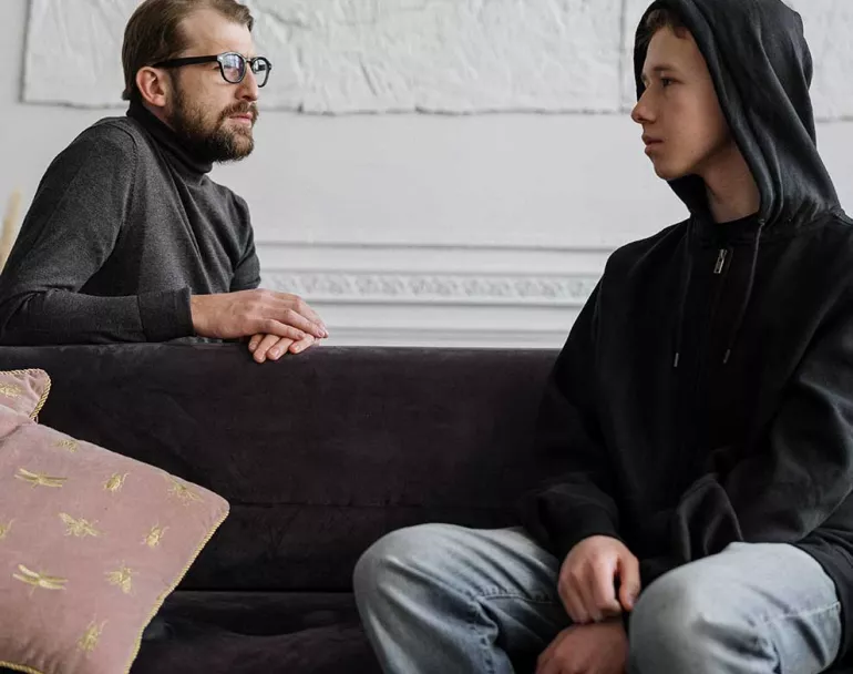 youth receiving mental health support from professional | Covenant House - Foster Care Reform