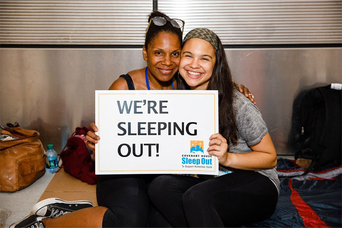 Audra Mcdonald sleeping out for Covenant House and homeless youth