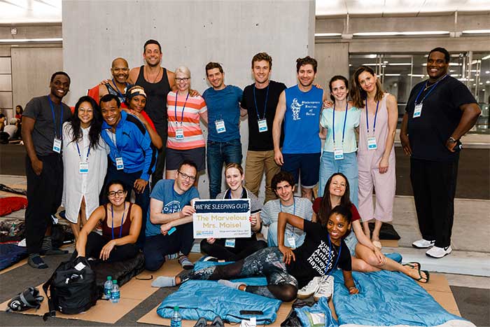 The Marvelous Mrs. Maisel cast at Covenant House Sleep Out 