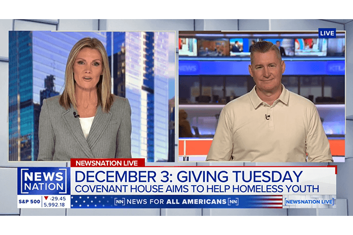 Covenant House CEO Bill Bedrossian featured in NewsNation for Giving Tuesday promotion