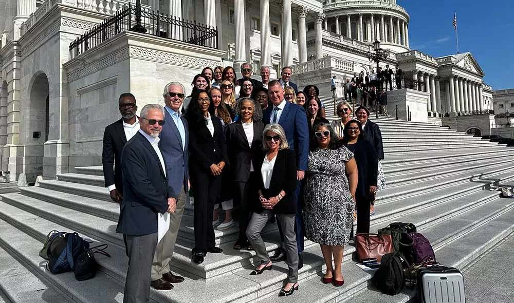 Covenant House staff during Hill Day in front of Capitol Hill 