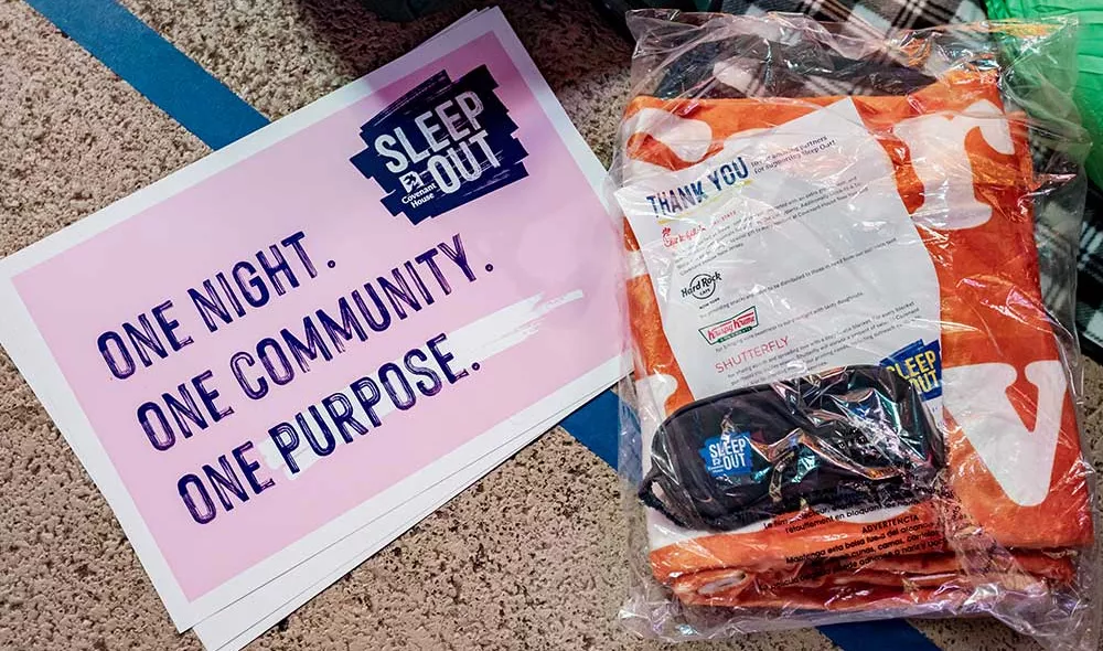 Sleep Out Covenant House Sleeping supplies | Help Homeless Youth Find a Safe Place to Sleep