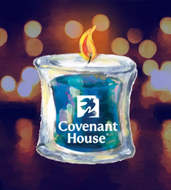 Covenant House vigil candle - Give Now to Help Homeless Youth