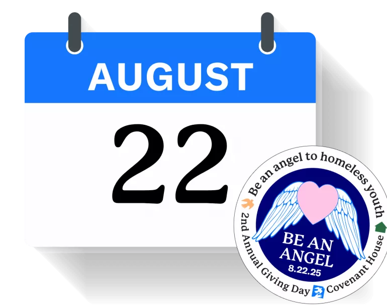 Calendar with date August 22nd - Be An Angel Day | Covenant House